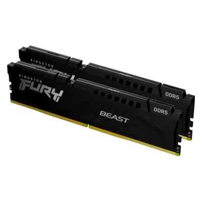 Kingston 64GB 5600MT/s DDR5 CL36 DIMM (2er-Kit) FURY Beast Schwarz (2 x 32GB, 2800 MHz, DDR5-RAM, DIMM), RAM, Schwarz
