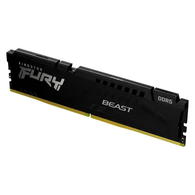 Kingston 32GB 5200MT/s DDR5 CL40 DIMM FURY Beast Schwarz (1 x 32GB, 5200 MHz, DDR5-RAM), RAM, Schwarz