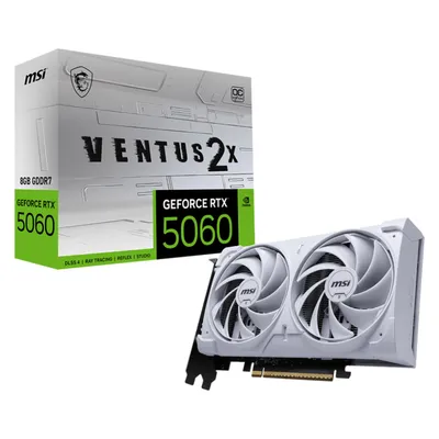 MSI GeForce RTX 5060 Ventus 2X OC White (8 GB, GDDR7), Grafikkarte, Weiss