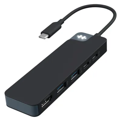 Hyper HyperDrive Flex 5 Port USB-C (USB-C, 5 Ports), Dockingstation + USB Hub, Schwarz