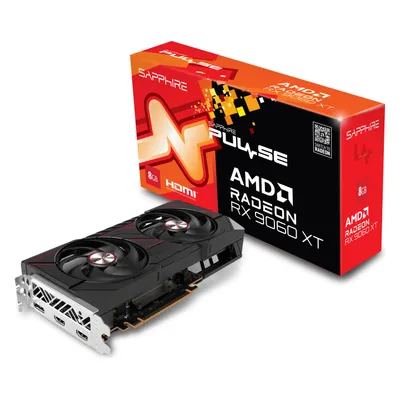 Sapphire Pulse Radeon RX 9060 XT (8 GB, GDDR6), Grafikkarte, Schwarz
