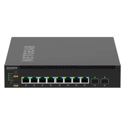 Netgear 8-PORT M4350-8M2V (10 Ports), Netzwerk Switch, Schwarz