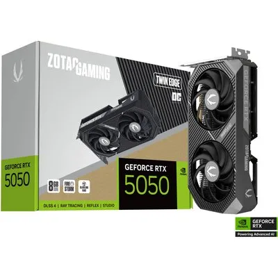 Zotac GeForce RTX 5050 Twin Edge OC (8 GB, GDDR6), Grafikkarte, Schwarz