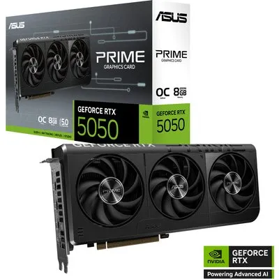 ASUS Prime GeForce RTX 5050 OC (8 GB, GDDR6), Grafikkarte, Schwarz
