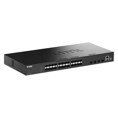 D-Link 24 Ports 1G SFP + 4 Ports 10G SFP+ Smart Managed Switch (28 Ports), Netzwerk Switch, Schwarz