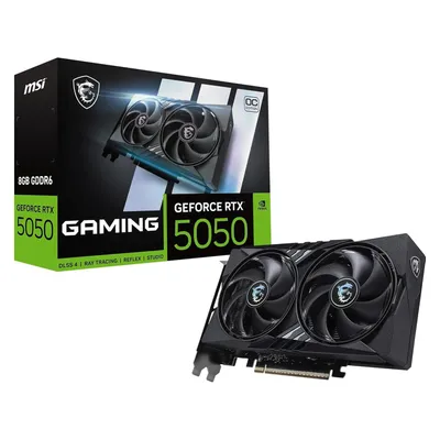 MSI RTX5050 8G Gaming OC 8GB GDDR6 HDMI 3xDP (8 GB, GDDR6), Grafikkarte, Schwarz