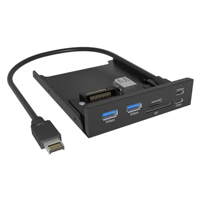 Icy Box IB-HUB1419-i3 (4 Ports), Dockingstation + USB Hub, Schwarz