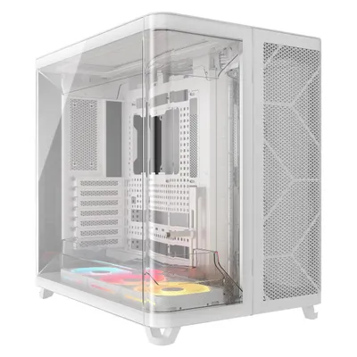 Corsair AIR 5400 LX-R RGB LINK (ATX, E-ATX, mATX, Mini-ITX), PC Gehäuse, Weiss