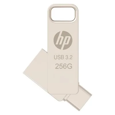 HP 256GB x206c OTG Type-C Metal Flash Drive (256 GB, USB-A, USB-C), USB Stick, Silber