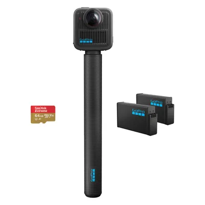 GoPro MAX2 360 Action Camera + Accessories Bundle (Bluetooth, GPS, WLAN), Action Cam, Schwarz