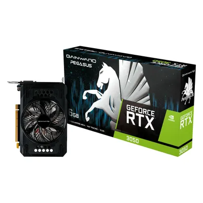 Gainward GeForce RTX 3050 PEGASUS (6 GB, GDDR6), Grafikkarte, Schwarz