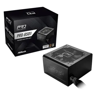 AsRock Pro Series PRO-650B 650W ATX 80+ Bronze black (650 W), PC Netzteil, Schwarz
