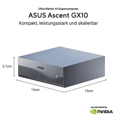 ASUS GX10-GG0026BN (2000 GB, 128 GB, nVidia GB10), PC, Grau