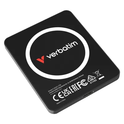 Verbatim SSD 2TB SnapBack Ultra Slim SSD 2TB black (2 TB), Externe SSD, Schwarz