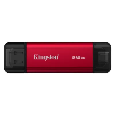 Kingston Dual Portable SSD (0.51 TB), Externe SSD, Schwarz, Rot
