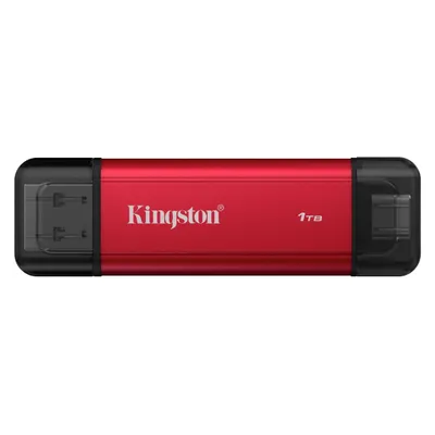 Kingston Tragbares duales Solid-State-Laufwerk (1 TB), Externe SSD, Schwarz, Rot