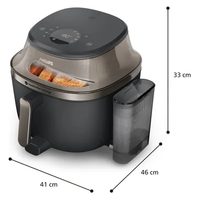Philips Steam Airfryer 5000 Series NA547/07, Fritteuse, Gold, Schwarz