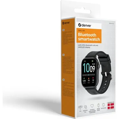 Denver Smartwatch Schwarz (45 mm, ohne SIM), Smartwatch