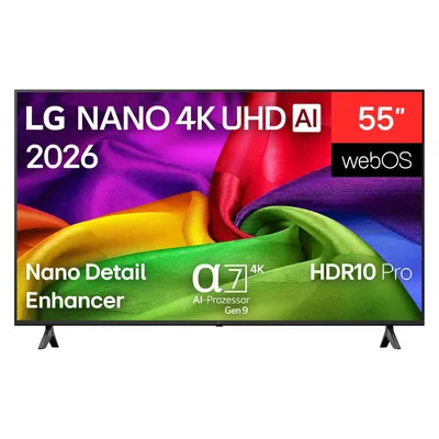 LG 55NU800B6LA (55", NU800B, LCD, 4K, 2026), TV, Schwarz