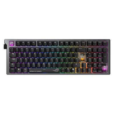 ASUS ROG Strix Morph 96 (DE, Kabelgebunden, Kabellos), Tastatur, Schwarz