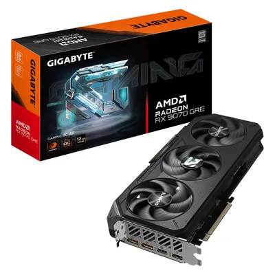 Gigabyte Radeon RX9070 GRE Gaming 12GB GDDR6 2xHDMI 2xDP (12 GB, GDDR6), Grafikkarte, Schwarz