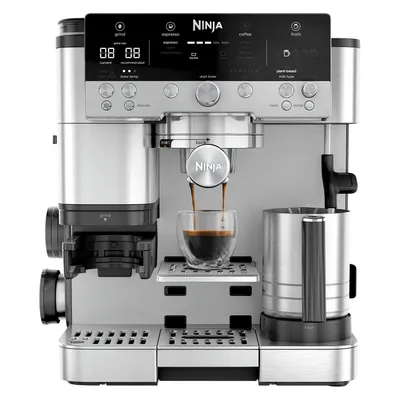 Ninja KAFFEEMASCHINE ESPRESSO/ES655EU (622356420631), Kaffeevollautomat, Schwarz, Silber
