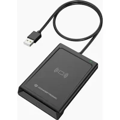 Conceptronic BIAN11B Smart-ID-Kartenleser duale Schnittstelle USB-A schwarz