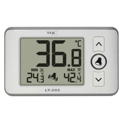 TFA 30.1052.02 LT 202 Digitales Profi-Thermometer, Thermometer + Hygrometer, Silber