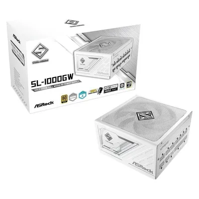 AsRock Steel Legend Netzteil 1000W 80+ Gold White (1000 W), PC Netzteil, Weiss